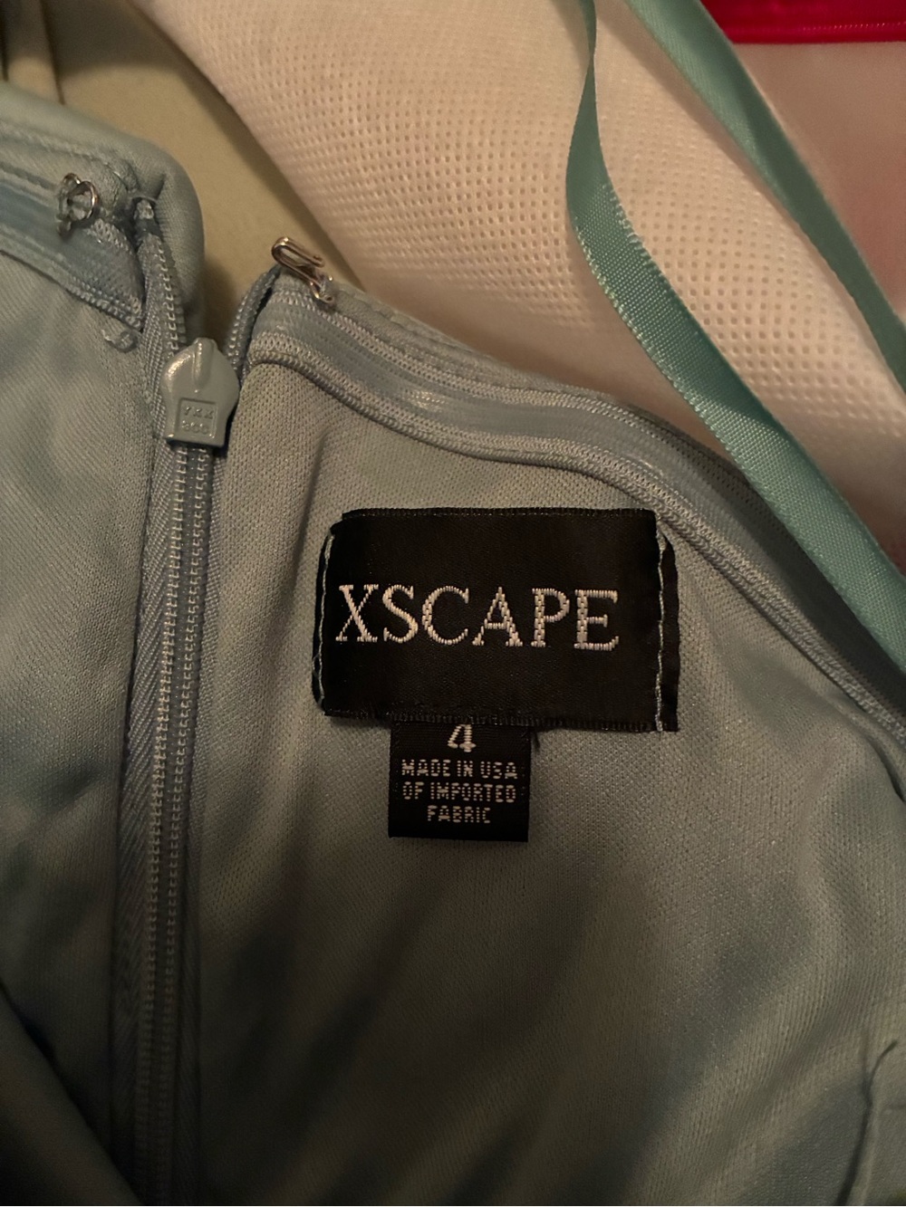 Xscape One-Shoulder Light Blue Formal Gown - Picture 3 of 3